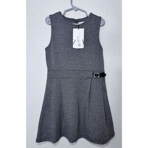 NWT Zara Girls Houndstooth Print Pleated Dress Size 9 Cm 134